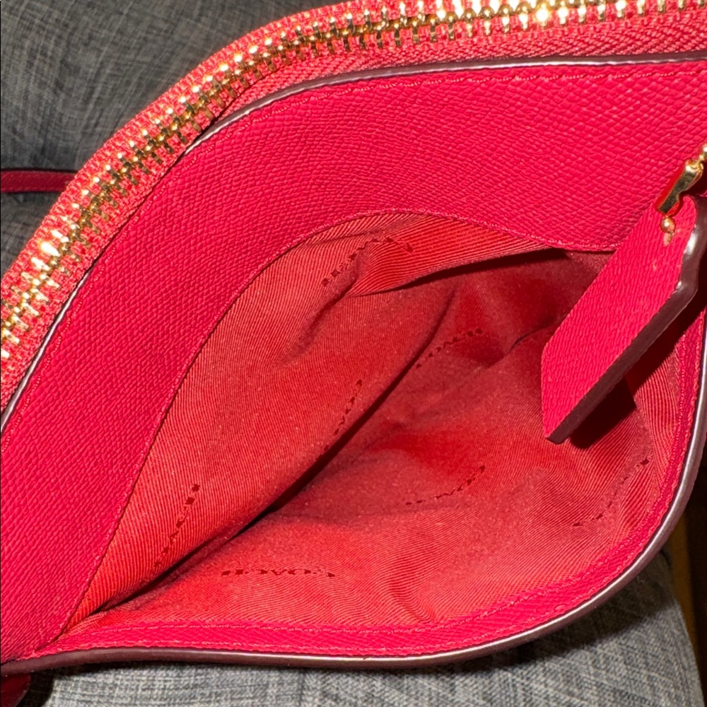 Coach Kitt Messenger Red Leather Crossbody - Picture 13 of 17